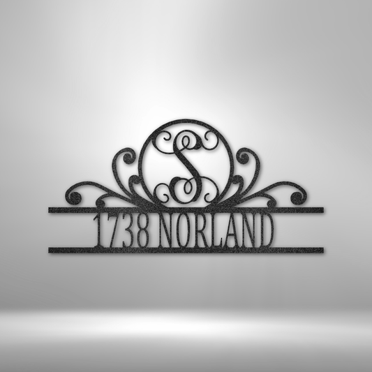Initial + Family Name = Steel Sign