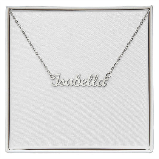 Delicate Name Necklace - Gold or Silver Name Necklace, with optional luxury box with LED light