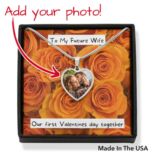 To My Future Wife - Our First Valentines Day Together - Necklace and Card