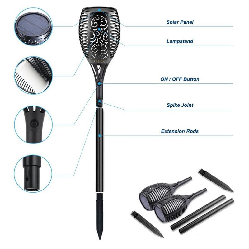 Outdoor Solar Flame Light Torch
