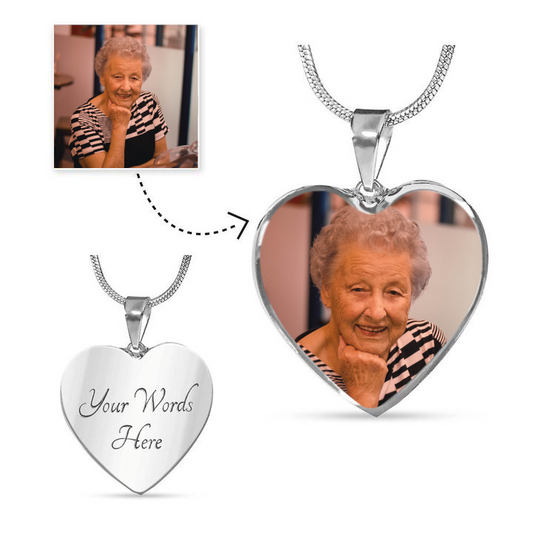 Photo Memorial Heart Necklace
