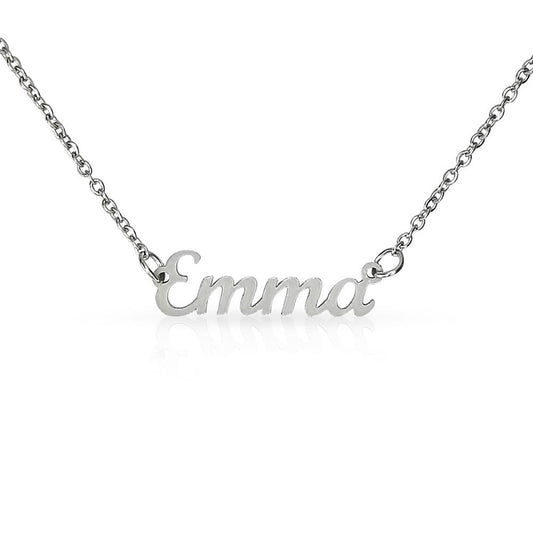 Delicate Name Necklace - Gold or Silver Name Necklace, with optional luxury box with LED light
