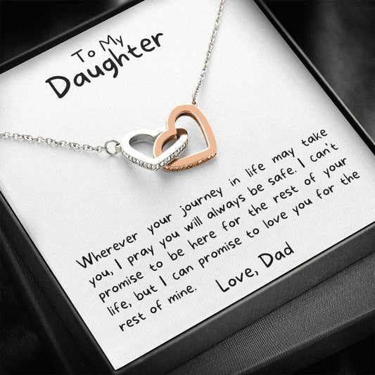 To My Daughter - I Pray You Will Always Be Safe - Necklace and Card