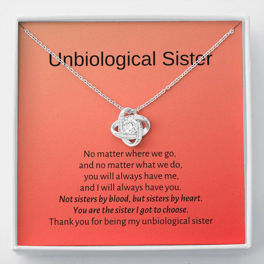 Unbiological Sister - Sisters by Heart - Necklace and Card