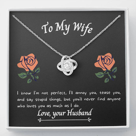 To My Wife - As Much As I Do - Necklace and Card