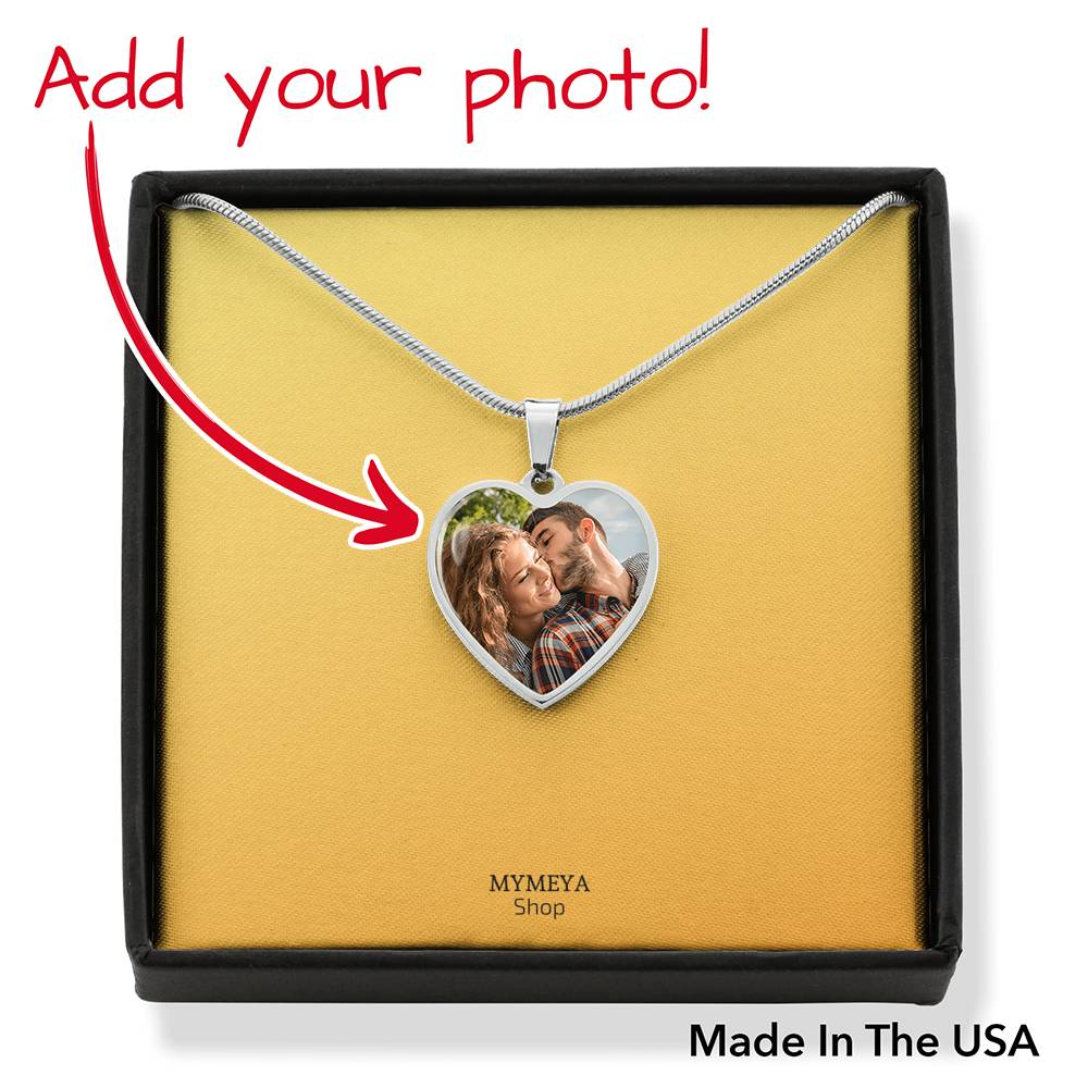 Photo Memorial Heart Necklace